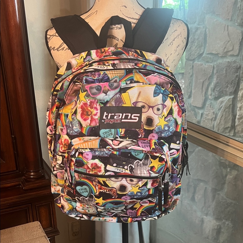 Jansport Trans Galaxy Cat Dog Mixtape Cupcake Rainbows Kids Backpack